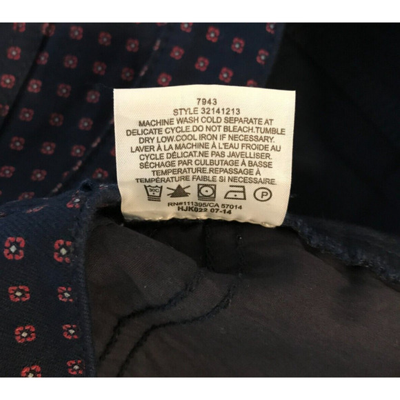 Tory Burch Emmy Tory Navy "Daisy Dots" Printed Ankle Jeans - Size 26 - Picture 10 of 10